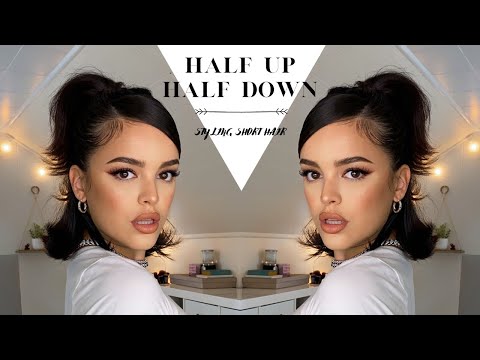 CUTE HALF UP HALF DOWN FOR SHORT HAIR | Cassidy Maysonet