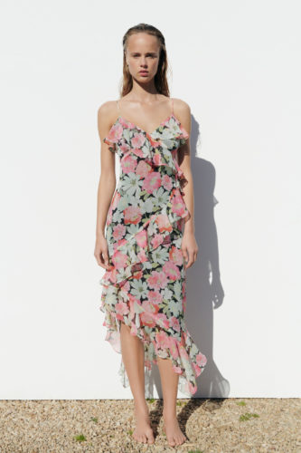 Zara Ruffled Floral Dress